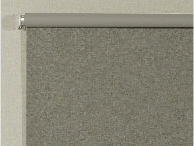 Persiana Rolo - Tecido Blackout - Textura Linho - Altura de 2,20m e 2,20m de Largura - Bruxelas Stone - Dui Design