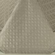Kit: 1 Cobre-leito King + 2 porta-travesseiros Cetim 500 fios 100% Algodo - Bruxelas Stone - Dui Design