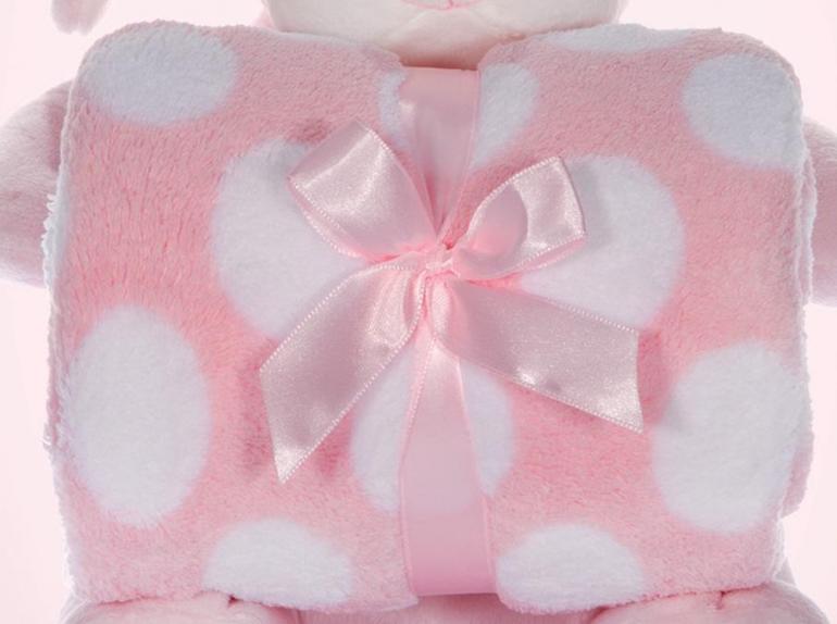 Manta Microfibra Infantil 70x100cm com Bichinho de Pelcia Antialrgico - Cachorro - Kacyumara