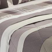 Kit: 1 Cobre-leito Casal + 2 Portas-travesseiro 150 fios 100% Algodo - Capri Albergine - Dui Design