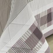 Kit: 1 Cobre-leito Casal + 2 Portas-travesseiro 150 fios 100% Algodo - Capri Albergine - Dui Design