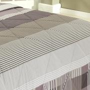 Kit: 1 Cobre-leito Queen + 2 Portas-travesseiro 150 fios 100% Algodo - Capri Albergine - Dui Design