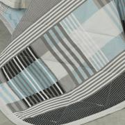 Kit: 1 Cobre-leito Casal + 2 Porta-travesseiros Percal 180 fios - Capri Cinza - Dui Design