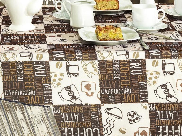 Toalha de Mesa Retangular 8 lugares 140x250cm - Capuccino - Dui Design