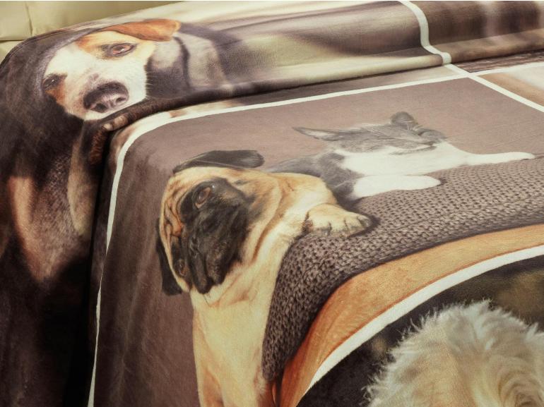 Cobertor Avulso King Flanelado com Estampa Digital 300 gramas/m - Carinho Pet - Dui Design