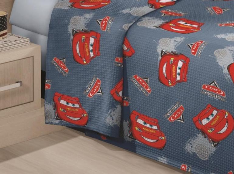 Colcha Avulsa Piquet Solteiro Infantil - Carros World - Santista