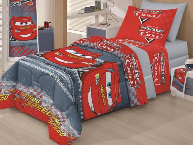 Jogo de Cama Carros Relâmpago Mcqueen Lençol Solteiro Infantil com Elástico  em Malha Menino - Portallar - Jogo de Cama Infantil - Magazine Luiza