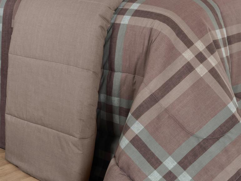 Enxoval King com Edredom 5 pe�as 150 fios - Carter Noz Moscada - Dui Design