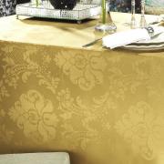 Toalha de Mesa Fcil de Limpar Quadrada 4 Lugares 160x160cm - Castelany Dourado - Dui Design