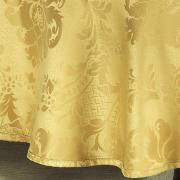Toalha de Mesa Fcil de Limpar Redonda 160cm - Castelany Dourado - Dui Design