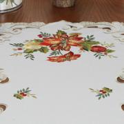 Trilho de Mesa Natal com Bordado Richelieu 40x85cm Avulso - Celebrare Natural - Dui Design