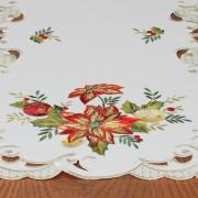 Trilho de Mesa Natal com Bordado Richelieu 40x85cm Avulso - Celebrare Natural - Dui Design