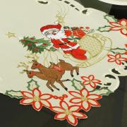 Trilho de Mesa Natal com Bordado Richelieu 40x85cm Avulso - Celebrate Natural - Dui Design