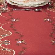 Trilho de Mesa Natal com Bordado Richelieu 45x170cm Avulso - Celebrate Vermelho - Dui Design