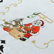 Jogo Americano Natal 4 Lugares (4 peas) com Bordado Richelieu 35x50cm - Celestial Branco - Dui Design