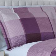 Kit: 1 Cobre-leito King Bouti de Microfibra Ultrasonic Estampada + 2 Porta-travesseiros - Charles Aubergine - Dui Design