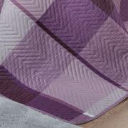 Kit: 1 Cobre-leito King Bouti de Microfibra Ultrasonic Estampada + 2 Porta-travesseiros - Charles Aubergine - Dui Design