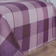 Kit: 1 Cobre-leito King Bouti de Microfibra Ultrasonic Estampada + 2 Porta-travesseiros - Charles Aubergine - Dui Design