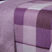 Kit: 1 Cobre-leito King Bouti de Microfibra Ultrasonic Estampada + 2 Porta-travesseiros - Charles Aubergine - Dui Design