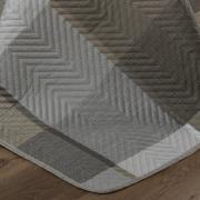 Kit: 1 Cobre-leito Queen Bouti de Microfibra Ultrasonic Estampada + 2 Porta-travesseiros - Charles Taupe - Dui Design