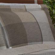 Kit: 1 Cobre-leito Queen Bouti de Microfibra Ultrasonic Estampada + 2 Porta-travesseiros - Charles Taupe - Dui Design