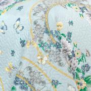 Kit: 1 Cobre-leito King Bouti de Microfibra Ultrasonic Estampada + 2 Porta-travesseiros - Charlote Azul - Dui Design