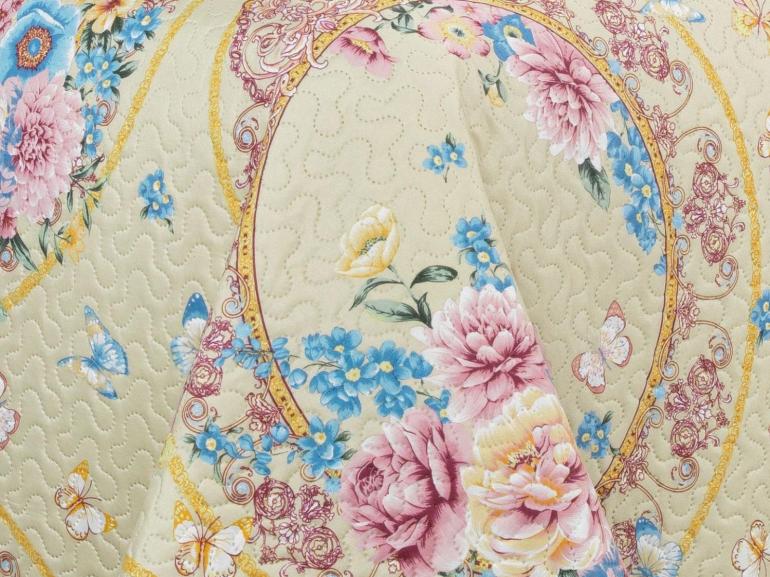 Kit: 1 Cobre-leito King Bouti de Microfibra Ultrasonic Estampada + 2 Porta-travesseiros - Charlote Vintage - Dui Design