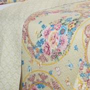 Kit: 1 Cobre-leito King Bouti de Microfibra Ultrasonic Estampada + 2 Porta-travesseiros - Charlote Vintage - Dui Design