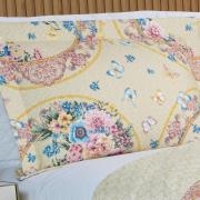 Kit: 1 Cobre-leito King Bouti de Microfibra Ultrasonic Estampada + 2 Porta-travesseiros - Charlote Vintage - Dui Design