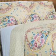 Kit: 1 Cobre-leito King Bouti de Microfibra Ultrasonic Estampada + 2 Porta-travesseiros - Charlote Vintage - Dui Design