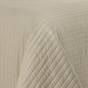 Kit: 1 Cobre-leito Pompom King Bouti de Microfibra Ultrasonic  + 2 Porta-travesseiros - Charme Bege - Dui Design