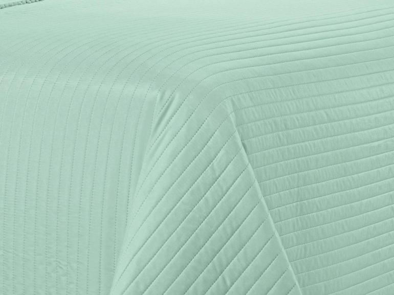 Kit: 1 Cobre-leito Pompom Casal Bouti de Microfibra Ultrasonic + 2 Porta-travesseiros - Charme Jade - Dui Design