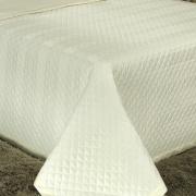 Kit: 1 Cobre-leito Casal + 2 porta-travesseiros Cetim 300 fios 100% Algodo - Chermont Natural - Dui Design