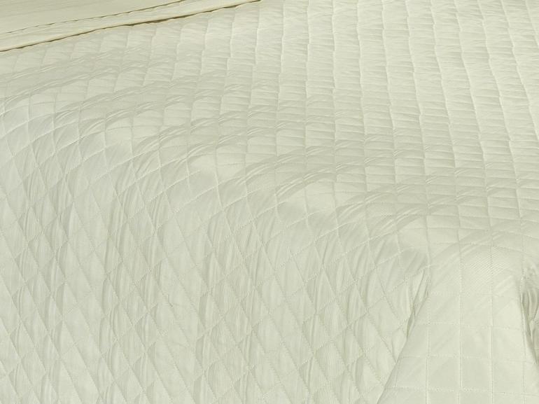 Kit: 1 Cobre-leito Casal + 2 porta-travesseiros Cetim 300 fios 100% Algodo - Chermont Natural - Dui Design