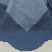 Kit: 1 Cobre-leito Solteiro Bouti de Microfibra Ultrasonic + 1 Porta-travesseiro - Chiba Azul (Jeans/Indigo) - Dui Design
