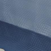 Kit: 1 Cobre-leito Casal Bouti de Microfibra Ultrasonic + 2 Porta-travesseiros - Chiba Azul (Jeans/Indigo) - Dui Design