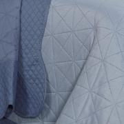 Kit: 1 Cobre-leito Solteiro Bouti de Microfibra Ultrasonic + 1 Porta-travesseiro - Chiba Indigo - Dui Design