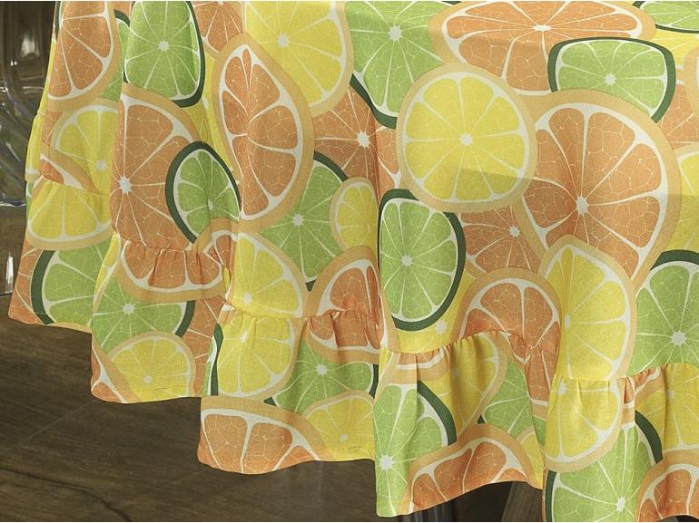 Toalha de Mesa Redonda 160cm - Citrus Laranja - Dui Design