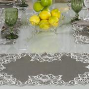 Jogo Americano  4 Lugares (4 peas) com Bordado Richelieu 35x50cm - Classic Taupe - Dui Design