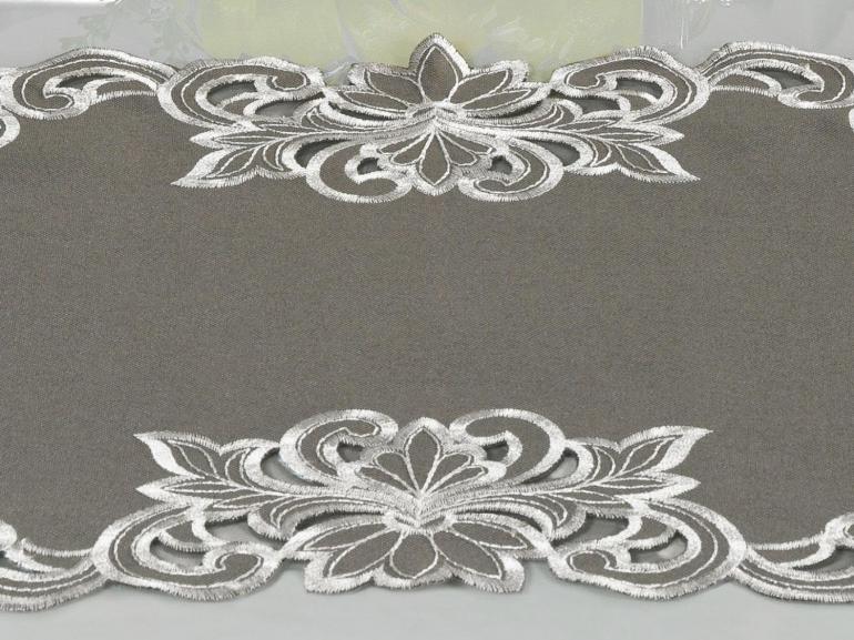 Jogo Americano  4 Lugares (4 peas) com Bordado Richelieu 35x50cm - Classic Taupe - Dui Design