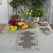 Trilho de Mesa com Bordado Richelieu 40x85cm Avulso - Classic Taupe - Dui Design