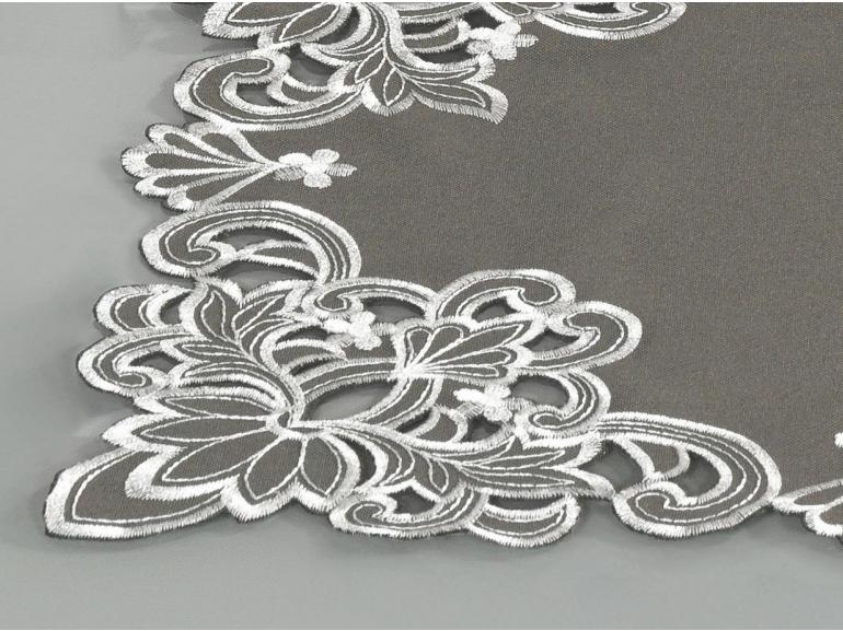 Trilho de Mesa com Bordado Richelieu 40x85cm Avulso - Classic Taupe - Dui Design