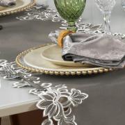 Trilho de Mesa com Bordado Richelieu 45x170cm Avulso - Classic Taupe - Dui Design