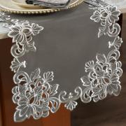Trilho de Mesa com Bordado Richelieu 45x170cm Avulso - Classic Taupe - Dui Design