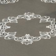 Centro de Mesa Quadrado com Bordado Richelieu 85x85cm - Classic Taupe - Dui Design