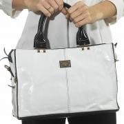 Bolsa em Couro Natural - Classic Branco - Velina Fabbiano