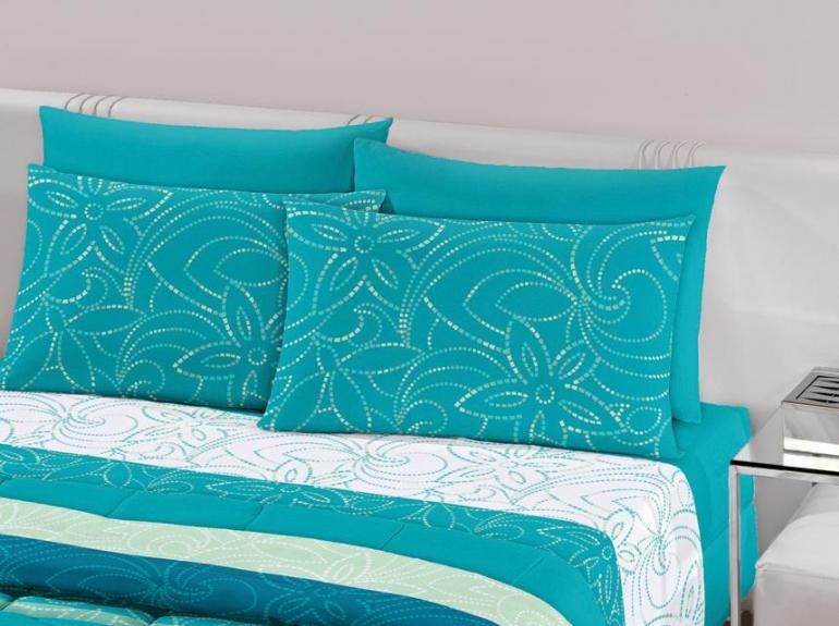 Jogo de Cama Casal 100% algodo - Clio - Santista