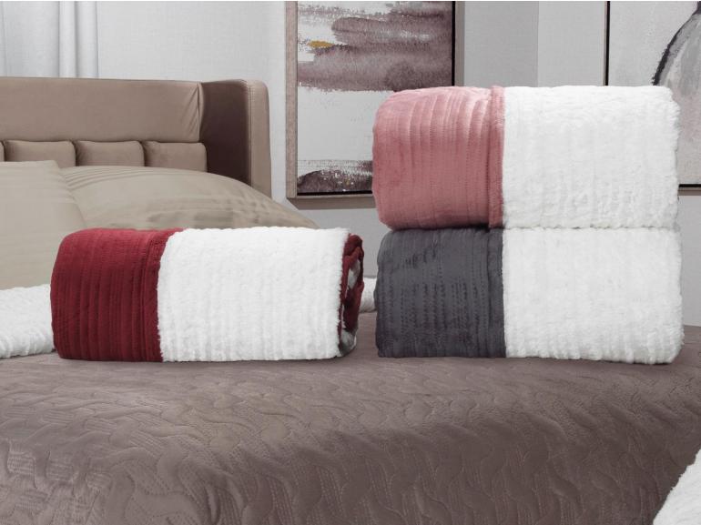 Cobertor Queen com efeito Pele de Carneiro Dupla Face - Velutti Sherpa - Dui Design