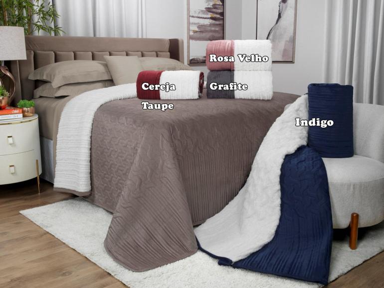 Cobertor Queen com efeito Pele de Carneiro Dupla Face - Velutti Sherpa - Dui Design