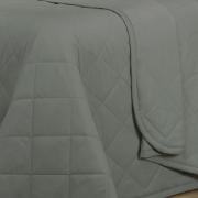 Kit: 1 Cobre-leito Casal + 2 Porta-travesseiros Percal 200 fios - Vita Cinza - Dui Design